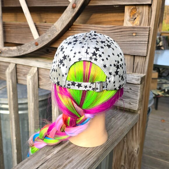 Ladies Silver & Black Stars BLING Hat NEW No Tags - Picture 4 of 4